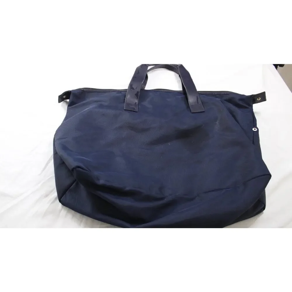 Giorgio Armani Tote Duffle Travel Bag L Blue Matière Mens Folding